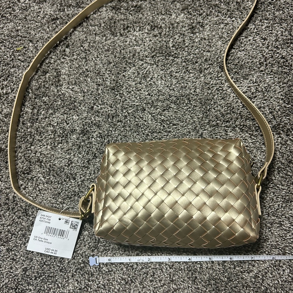 American Eagle Outfitters Gold Metallic Crossbody Bag